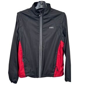 Running Room men’s 2-in-1 jacket vest size XS black red full zip zippered pocket